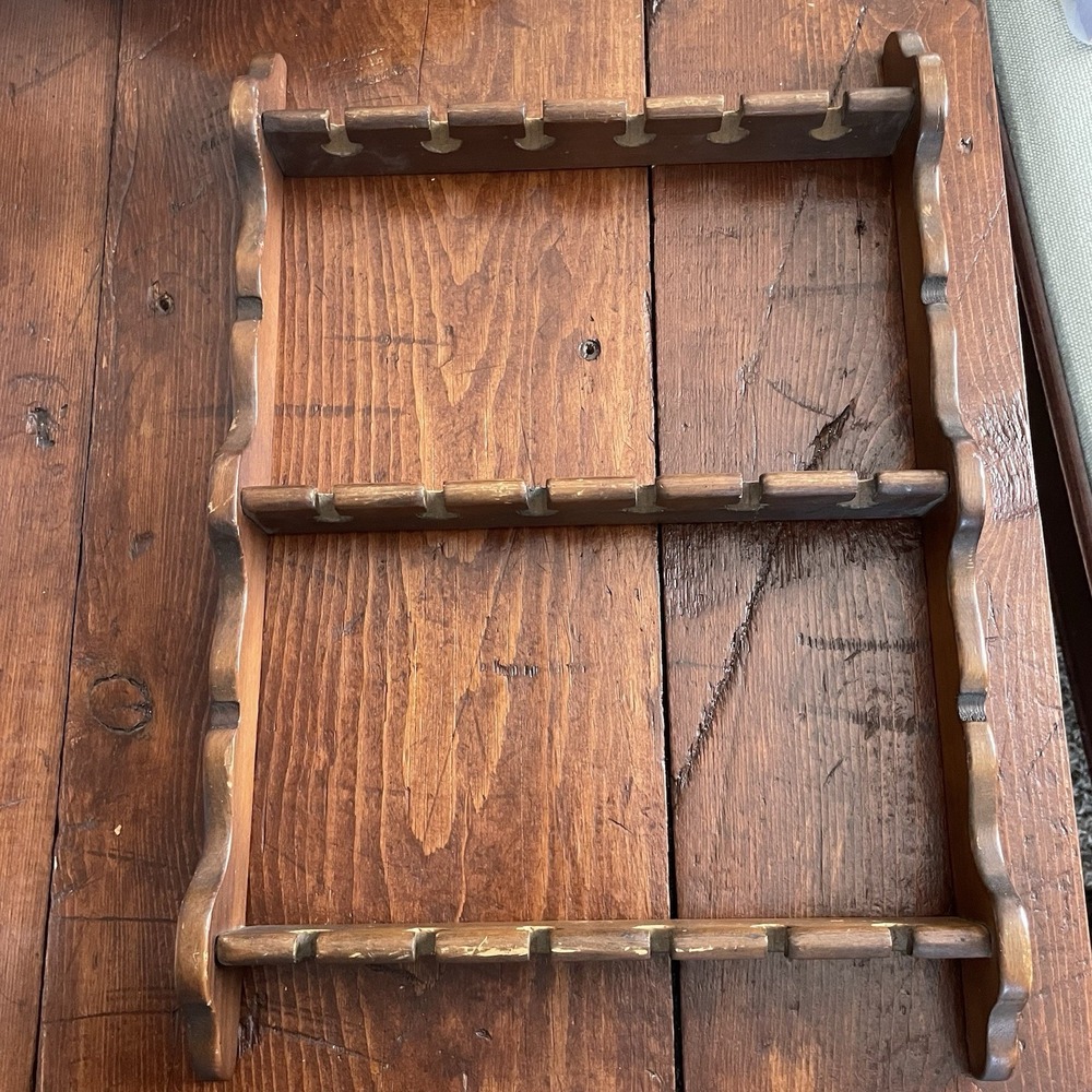 Vintage Cottagecore Wood Spoon Shelf Rack for Spoons or Jewelry or Trinkets